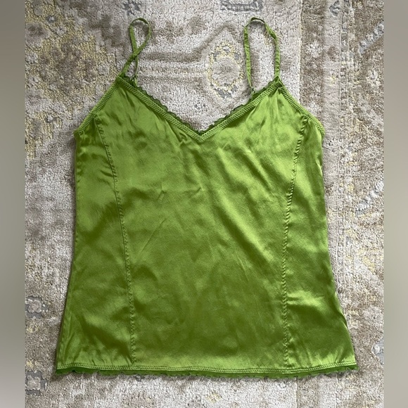 Luisa Cerano Chartreuse Silk Cami - Picture 2 of 10